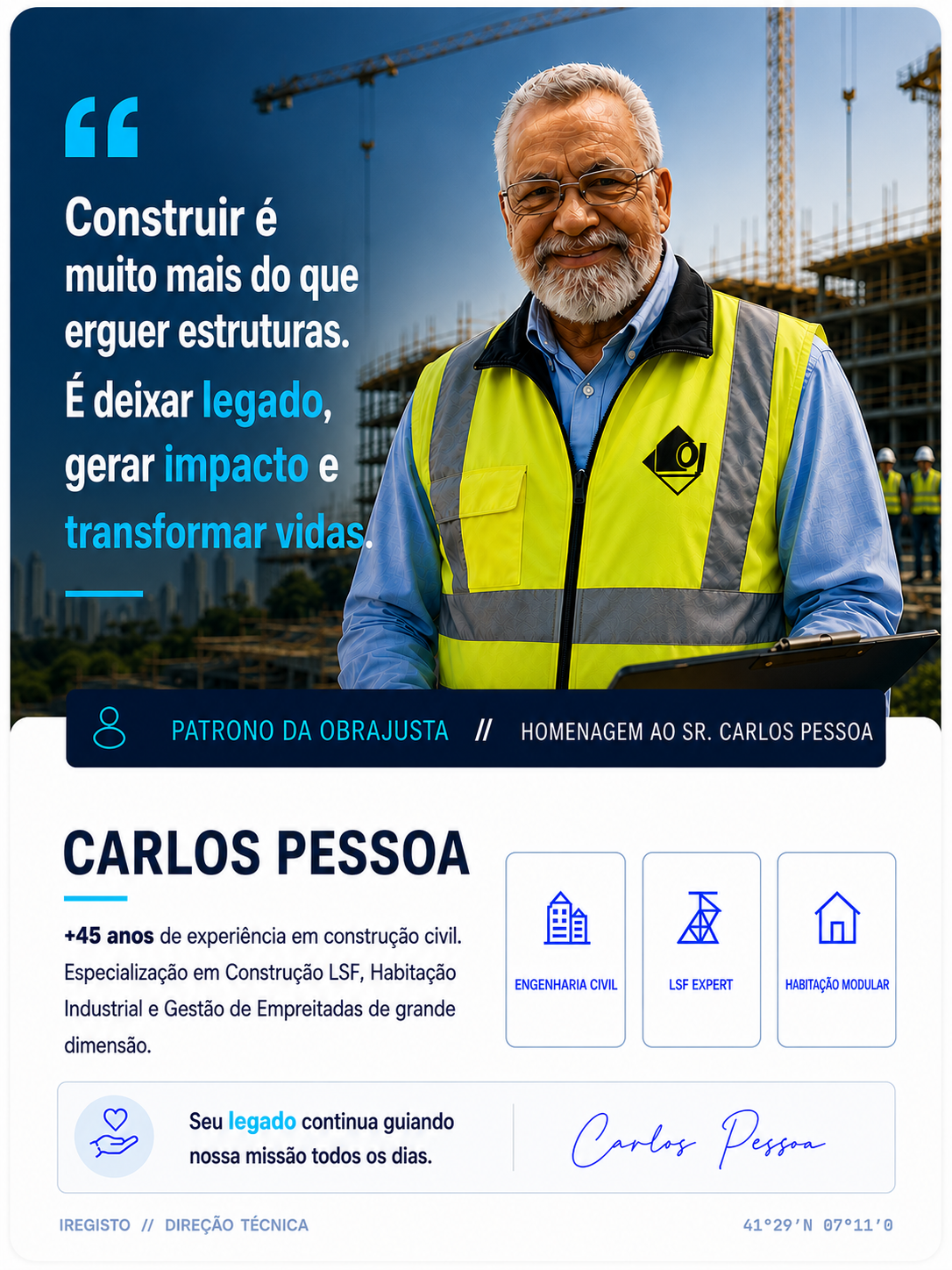 Carlos Pessoa — Patrono da Obrajusta